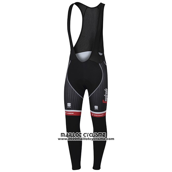 2017 Maillot Ciclismo Trek Segafredo Noir et Rouge Manches Longues et Cuissard